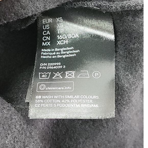 H&M Divided Structured Sweatshirt Dress Size XS Black Crew Neck Stretch Pullover - Picture 5 of 11